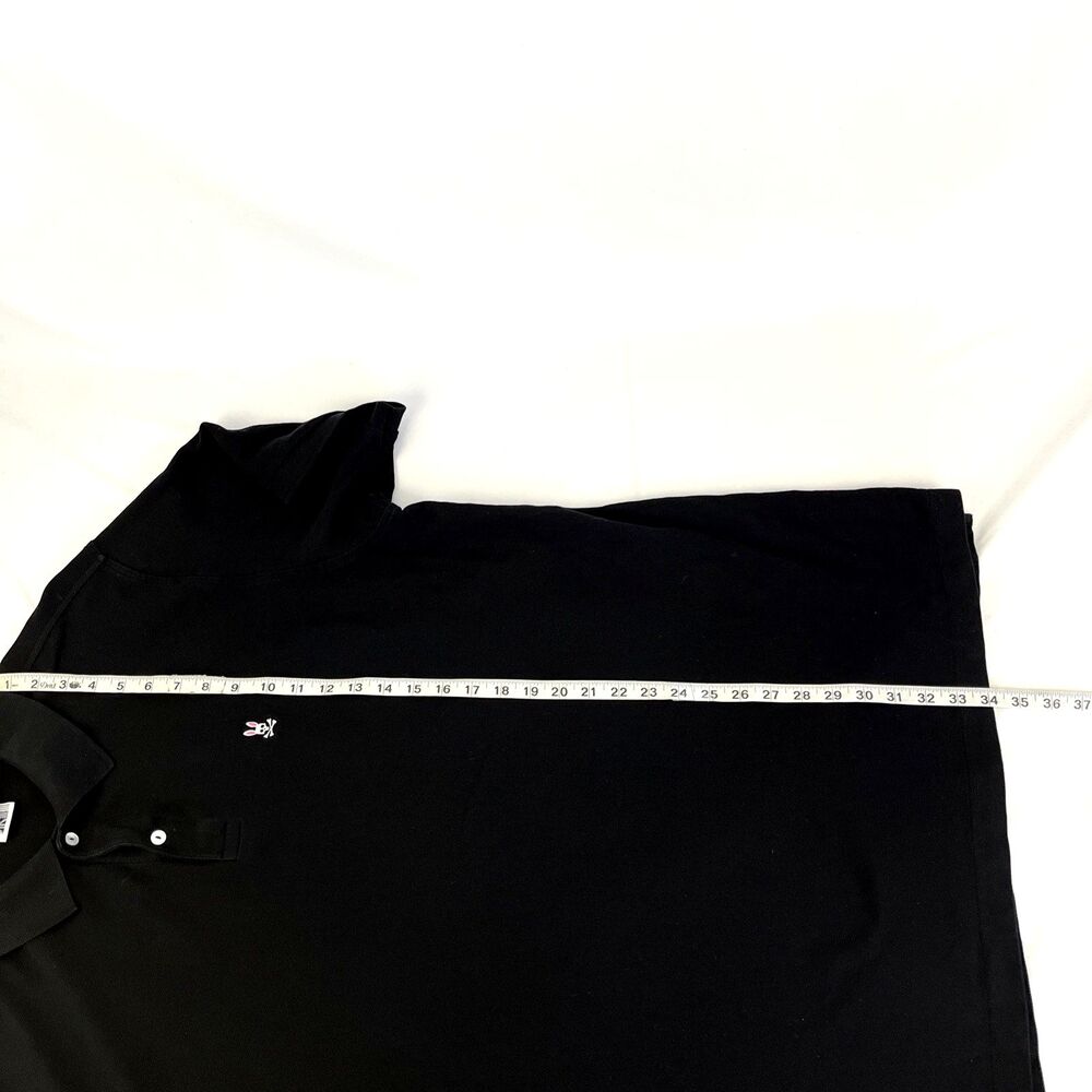 Mens Psycho Bunny Short Sleeve Polo Shirt Size 2XLT Black Pima Cotton Golf - Picture 5 of 7